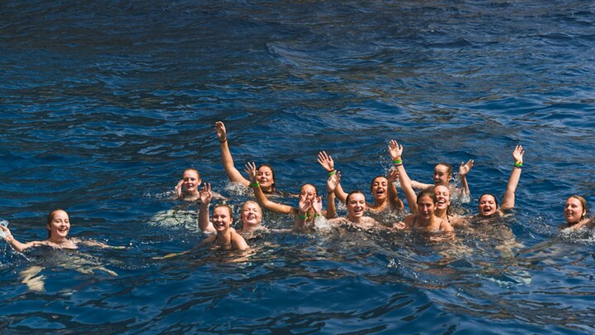 Departure in Catamaran young atmosphere at noon