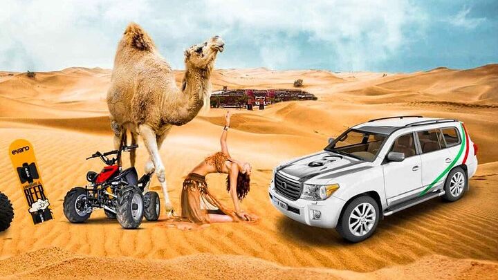 Half Day Desert Safari with Sand Boarding and Camel Ride
