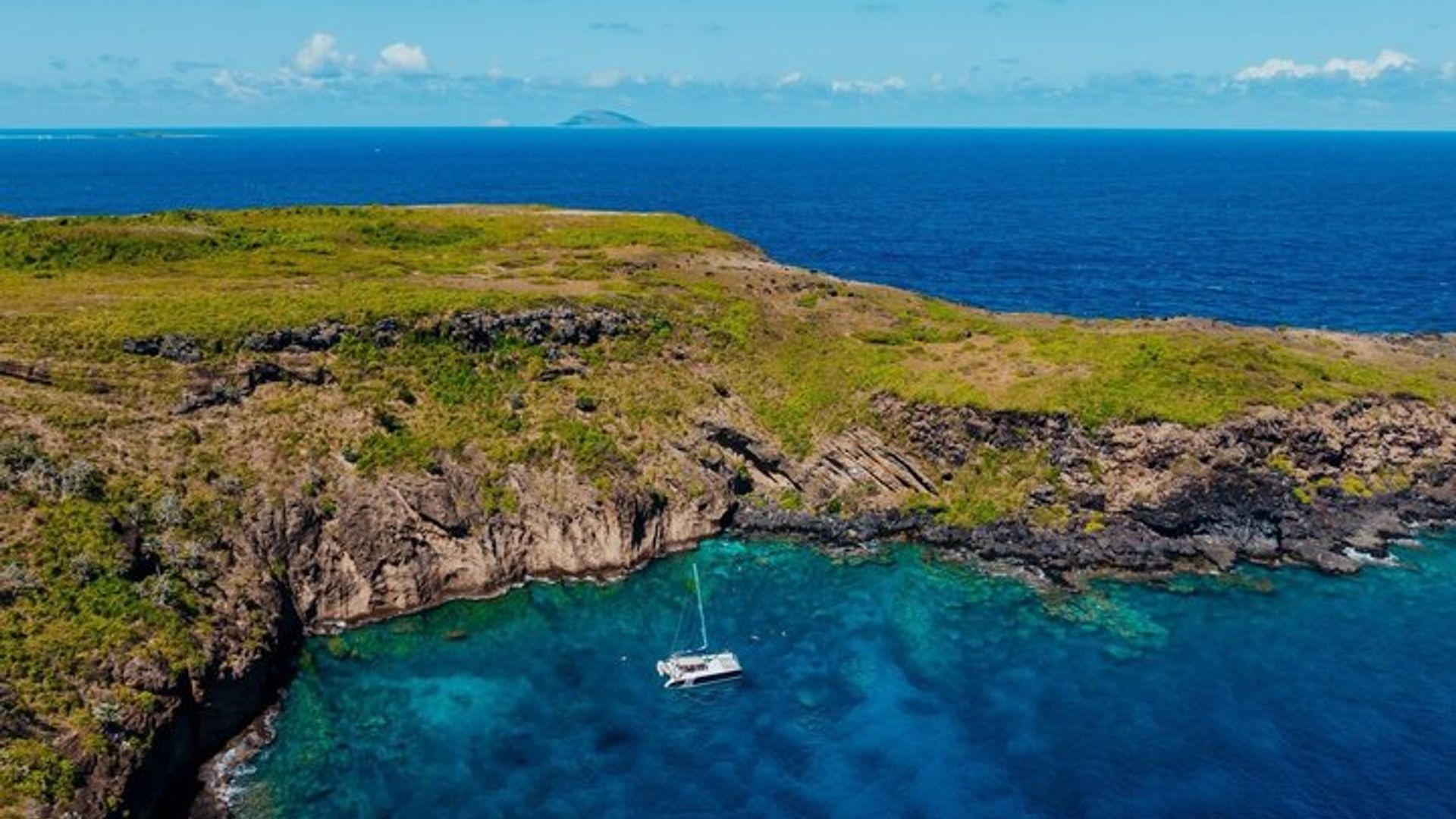 Katamaran nach Ile aux Gabriel, Coin de Mire, Ile Plat und Transfer