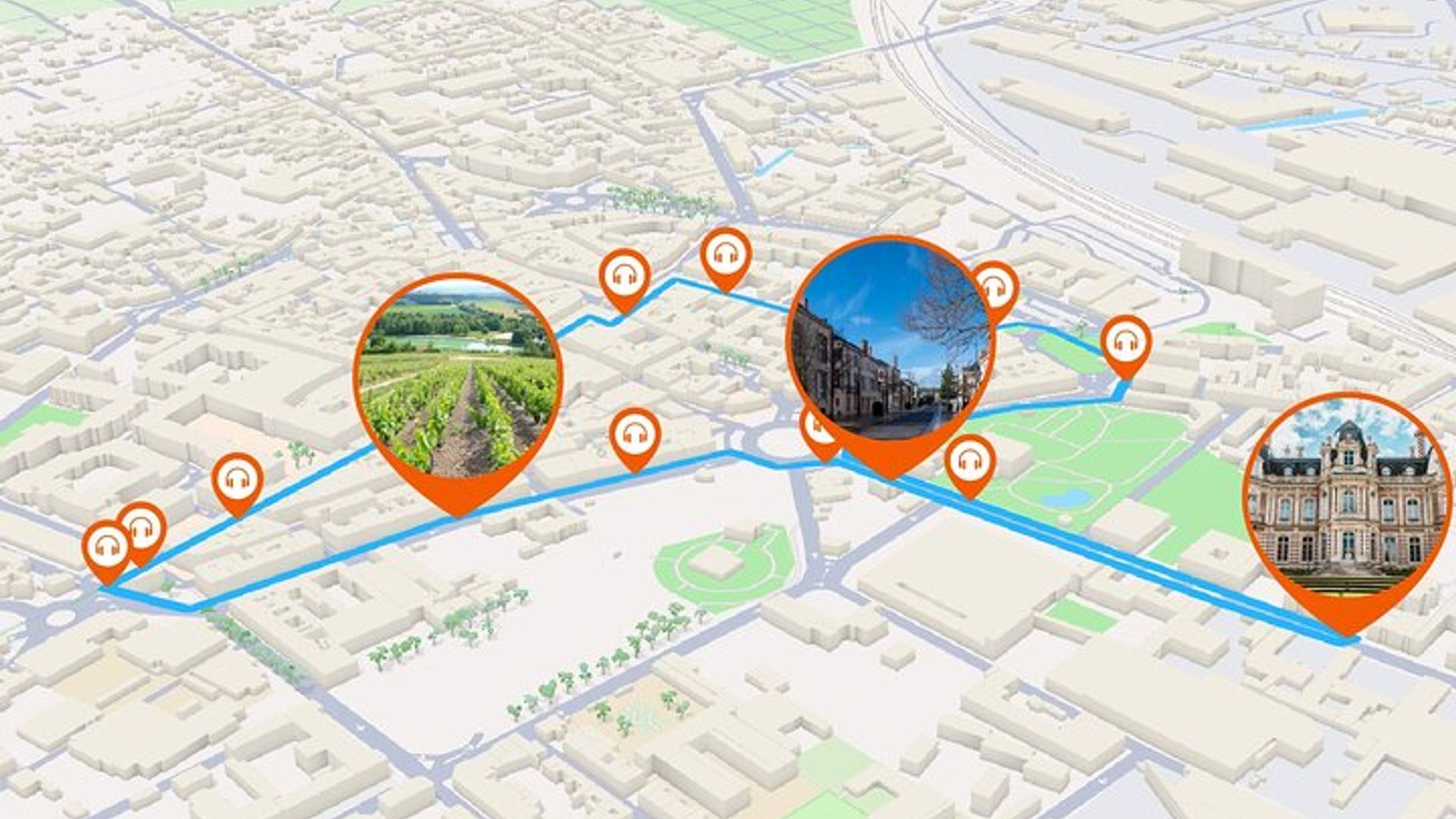 Épernay: visita a pie audioguiada de 1 hora con 15 comentarios de audio