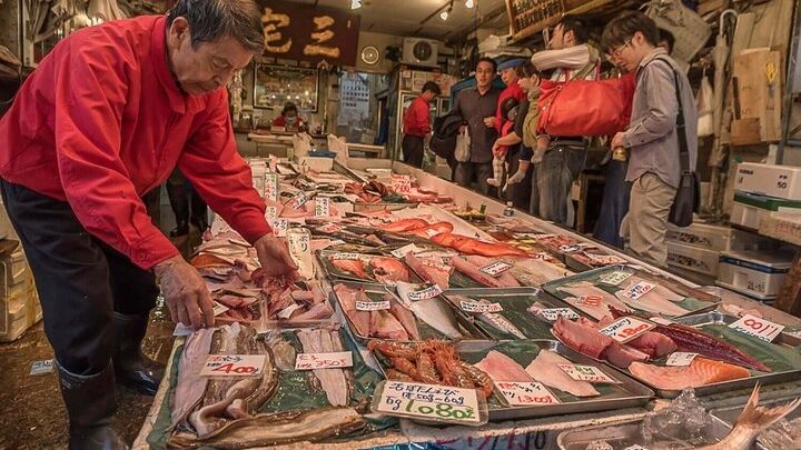 Tsukiji Fish Market Tour in Tokyo with Samples and Coffee