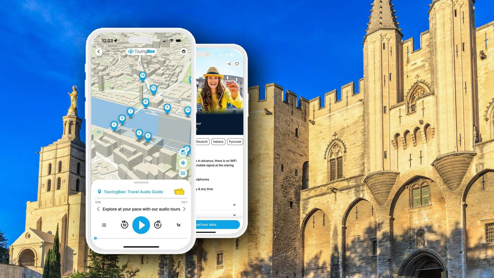 Avignon self-guided walking tour with audio app