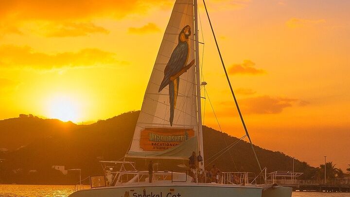 St. Thomas Sunset Catamaran Sailing Trip with Drinks, Snacks