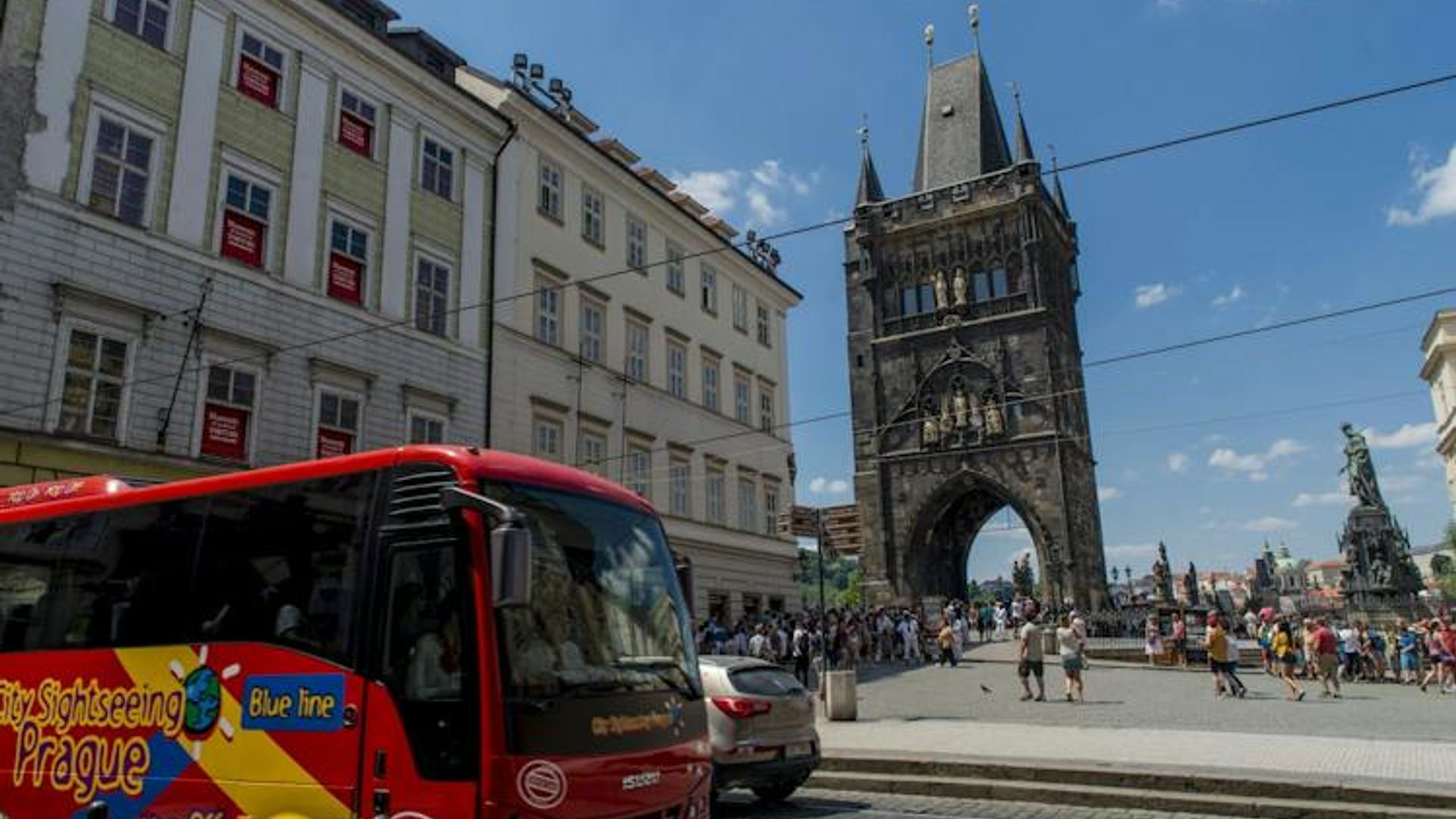 City Sightseeing hop-on hop-off bus tour of Prague with optional boat tour