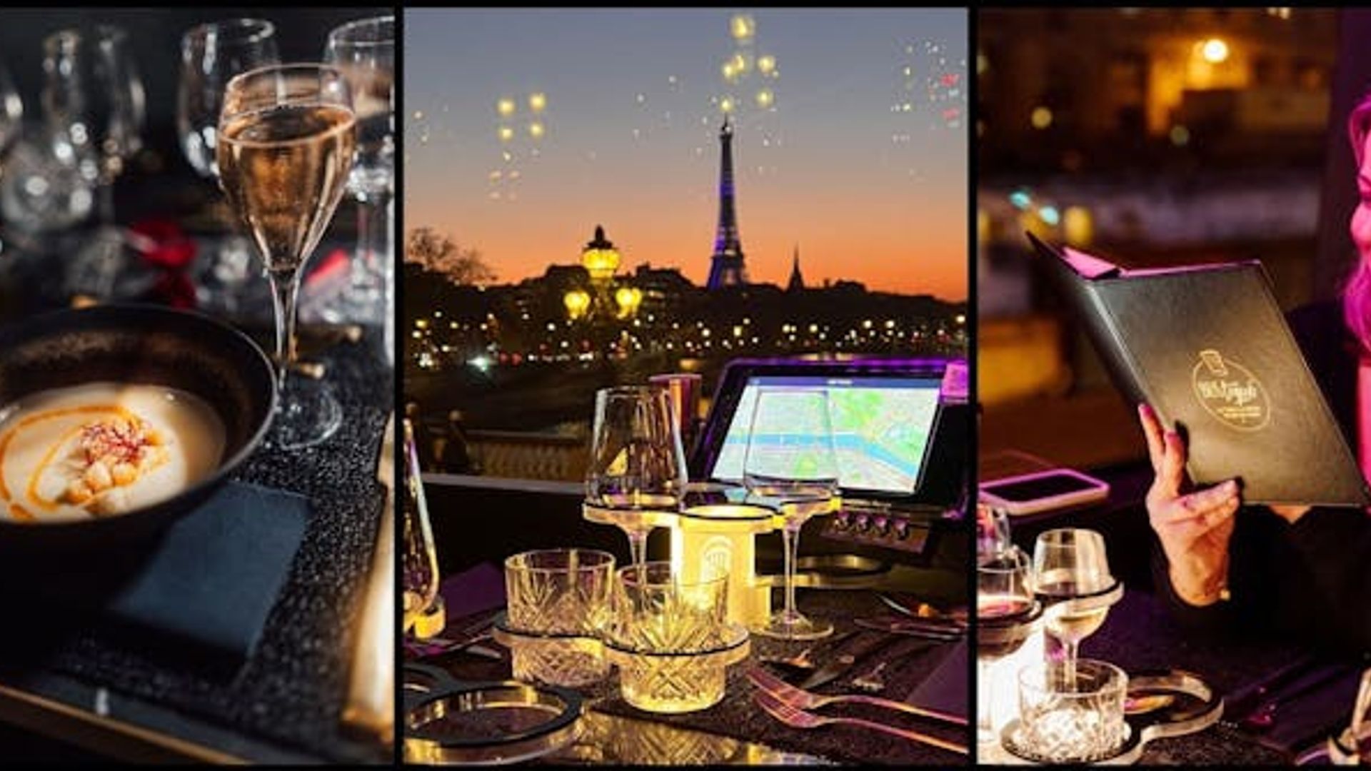 Parisian dinner on a panoramic bus from Champs-Elysées