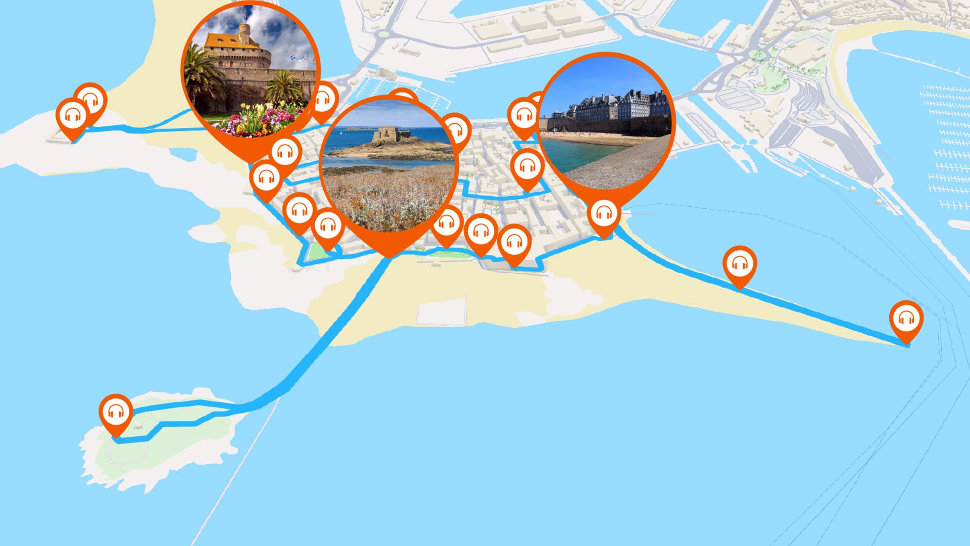 Saint-Malo: Audio Guided Walking Tour (2:40 - 29 audio comments)