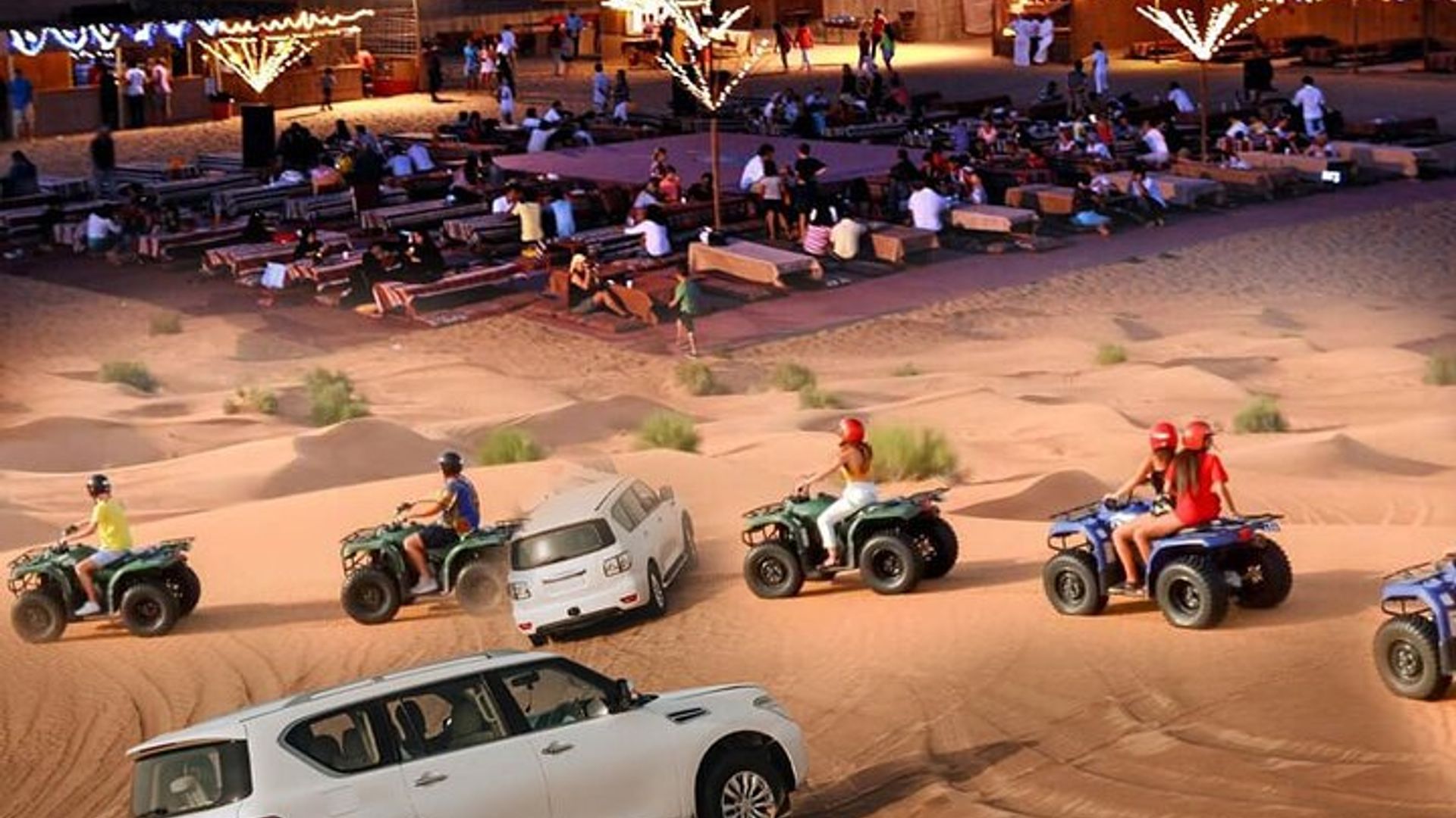 Evening Desert Safari with Quad bike Camel Riding BBQ Dinner
