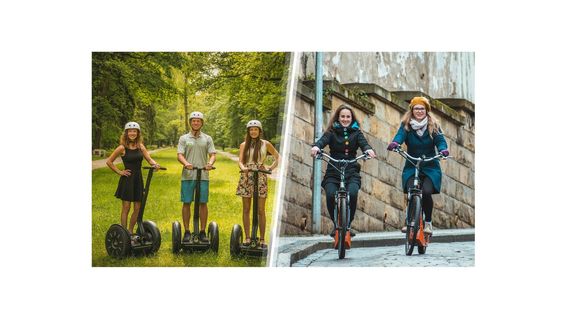 Prague 4-hour small group tour on self-balancing scooter and e-bike or e-scooter with pickup