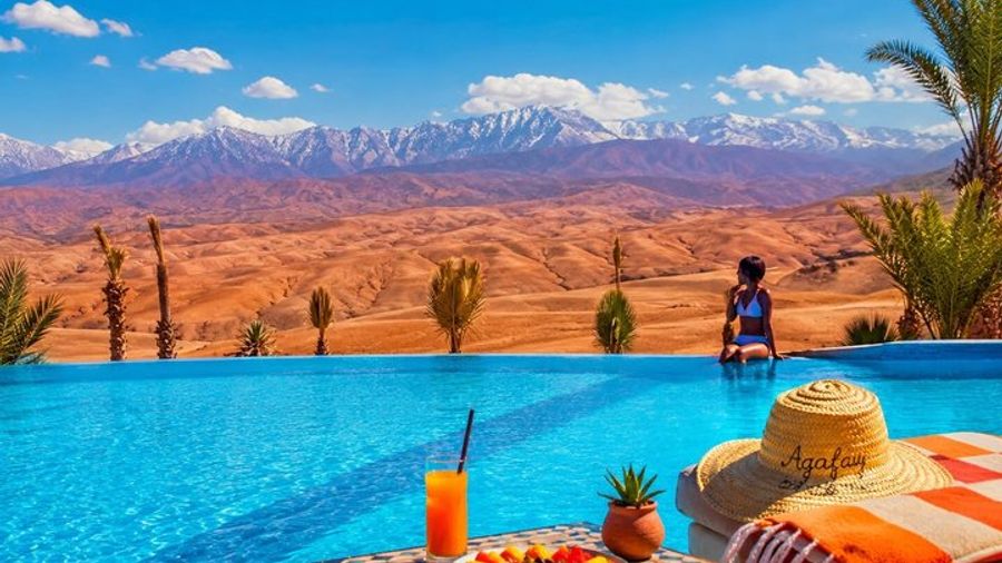 Agafay Desert Pool Day with Camel Ride, Lunch & Hotel Transfer