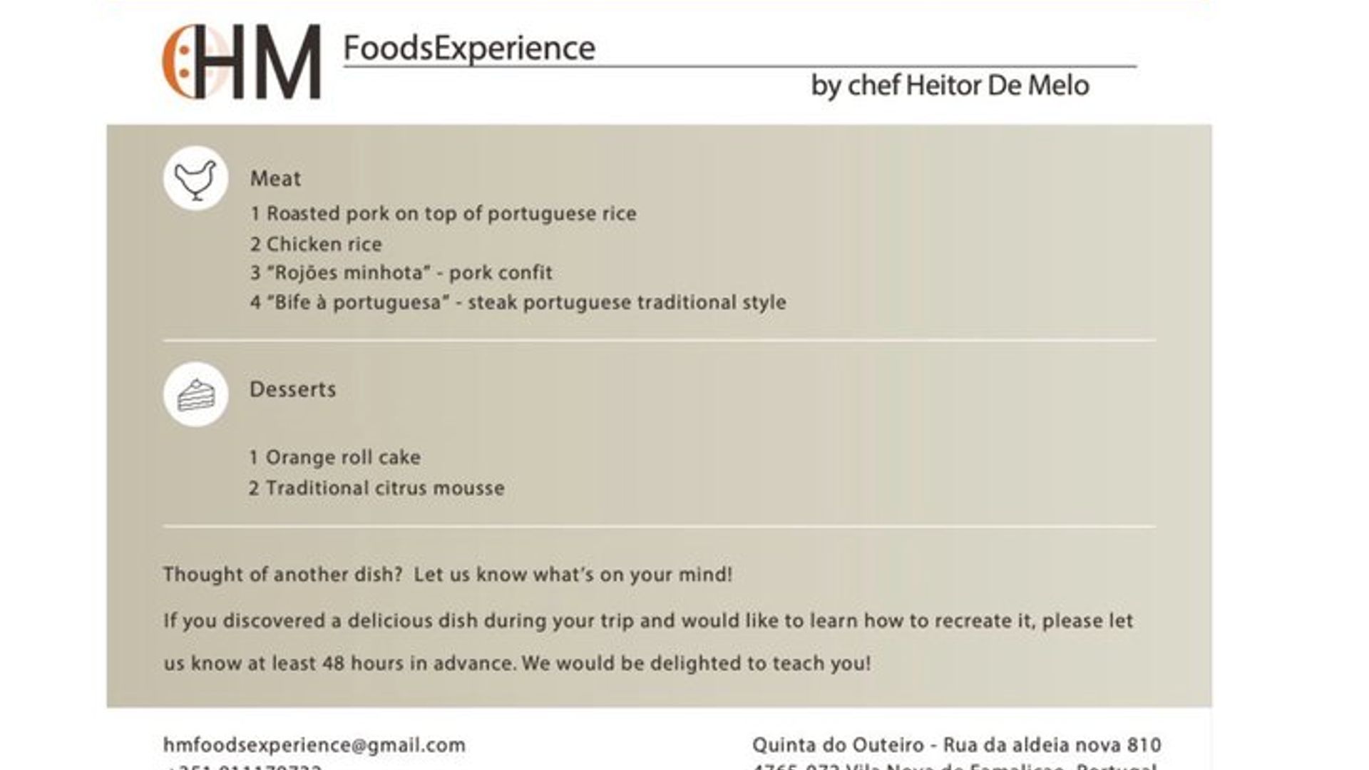 Experiencia privada en Oporto o Farm-to-Table y clase de cocina