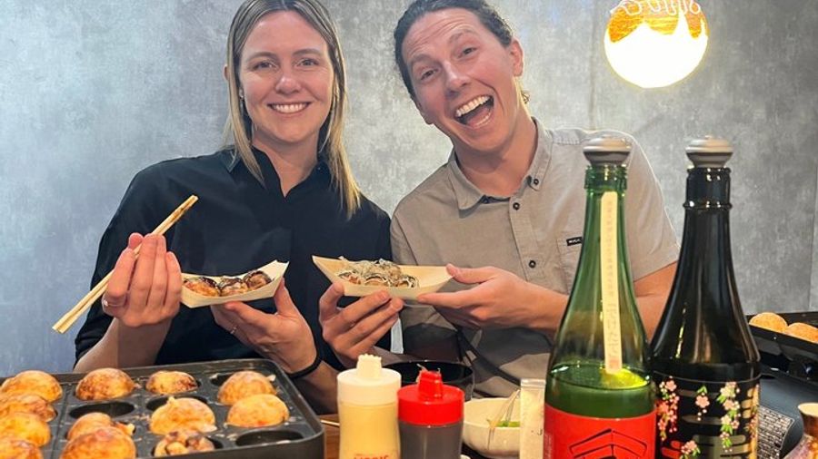Osaka Takoyaki-Making Class with Sake Tasting