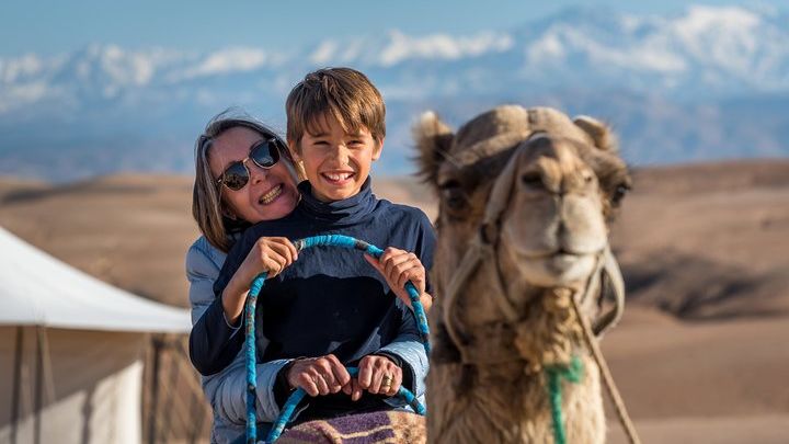 Authentic Agafay Camel Experience with Moroccan Snack