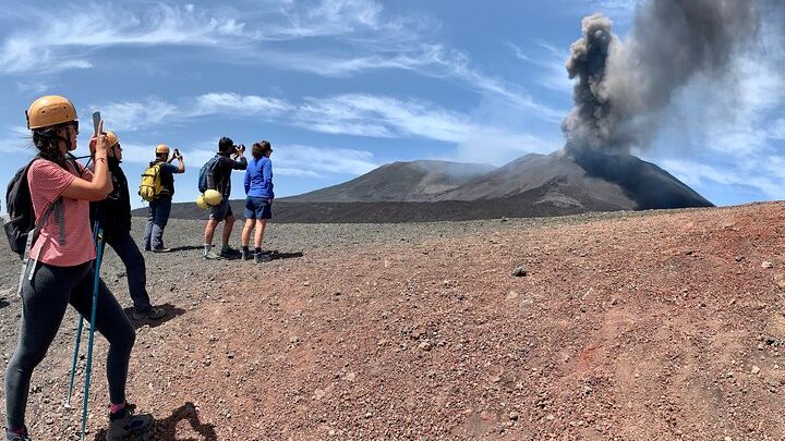 Hike near the summit craters up to the maximum safe altitude currently foreseen