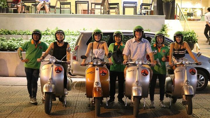 Saigon After Dark Vespa Food Tour with Live Music