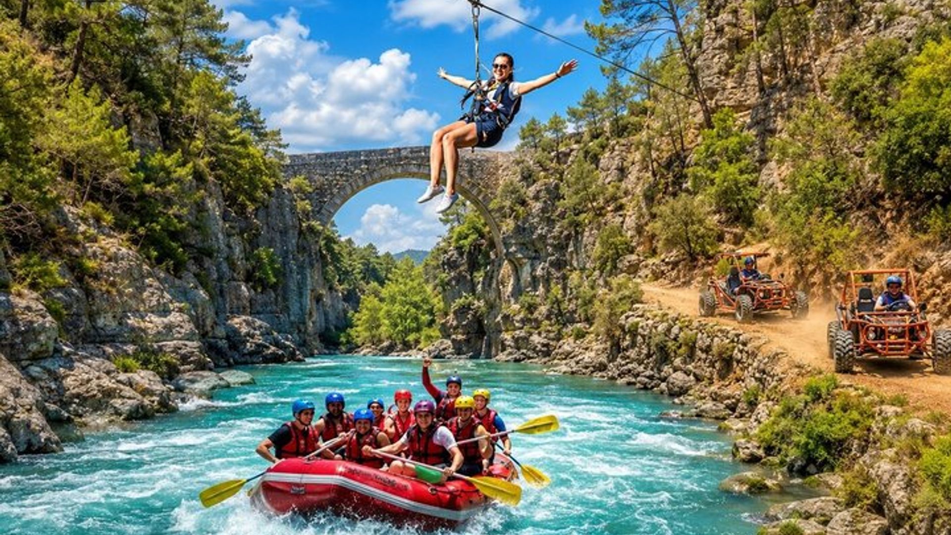 Rafting with Lunch & Transfer: Optional Quad, Buggy or Zipline