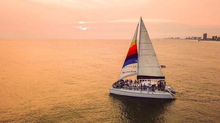 Dolphin Sunset Cruise in Panama City Beach on the "Island Time"