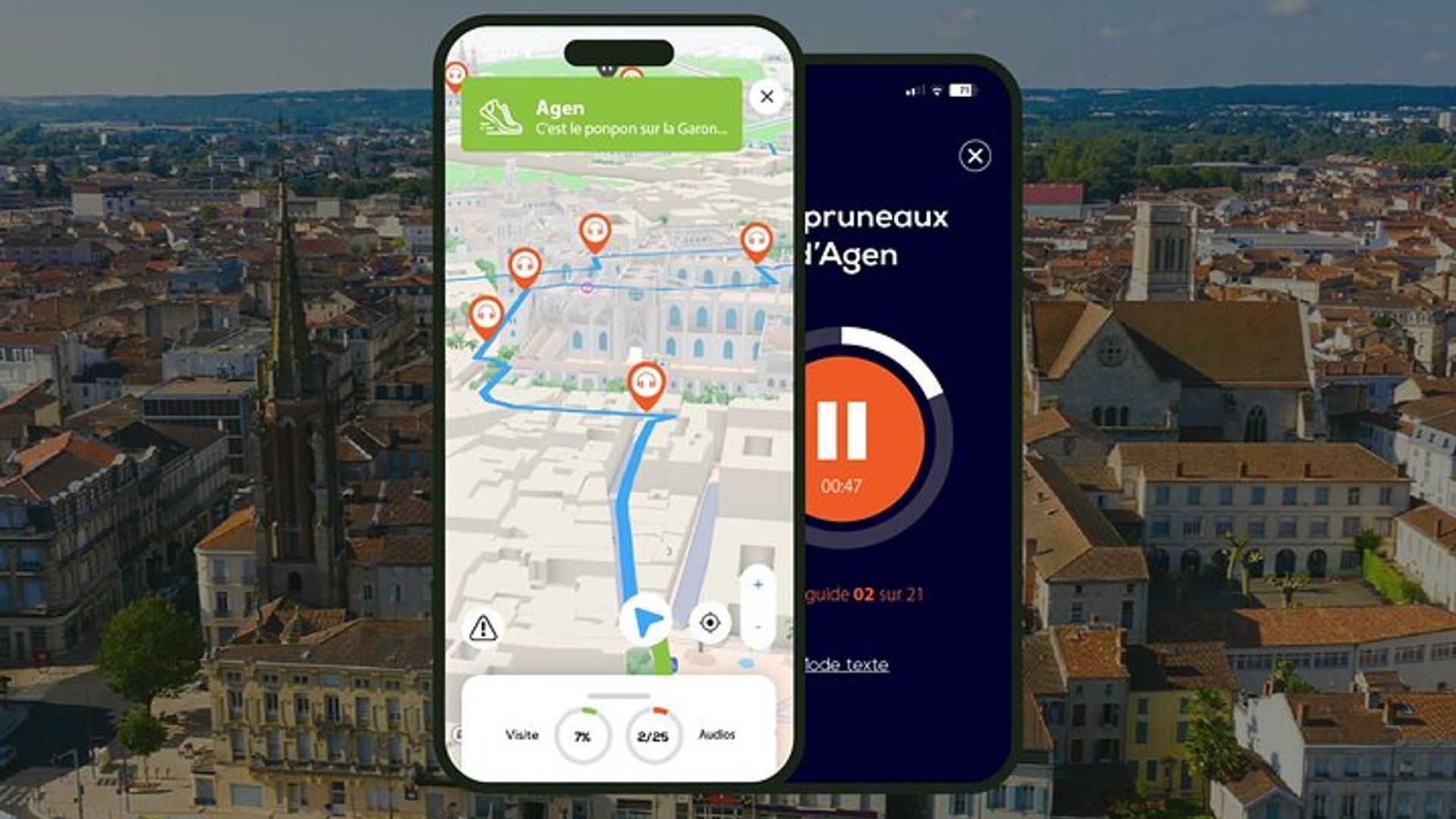 Agen: Audiogeführter Stadtrundgang (1 Stunde 15 Minuten) mit 19 Audiokommentaren