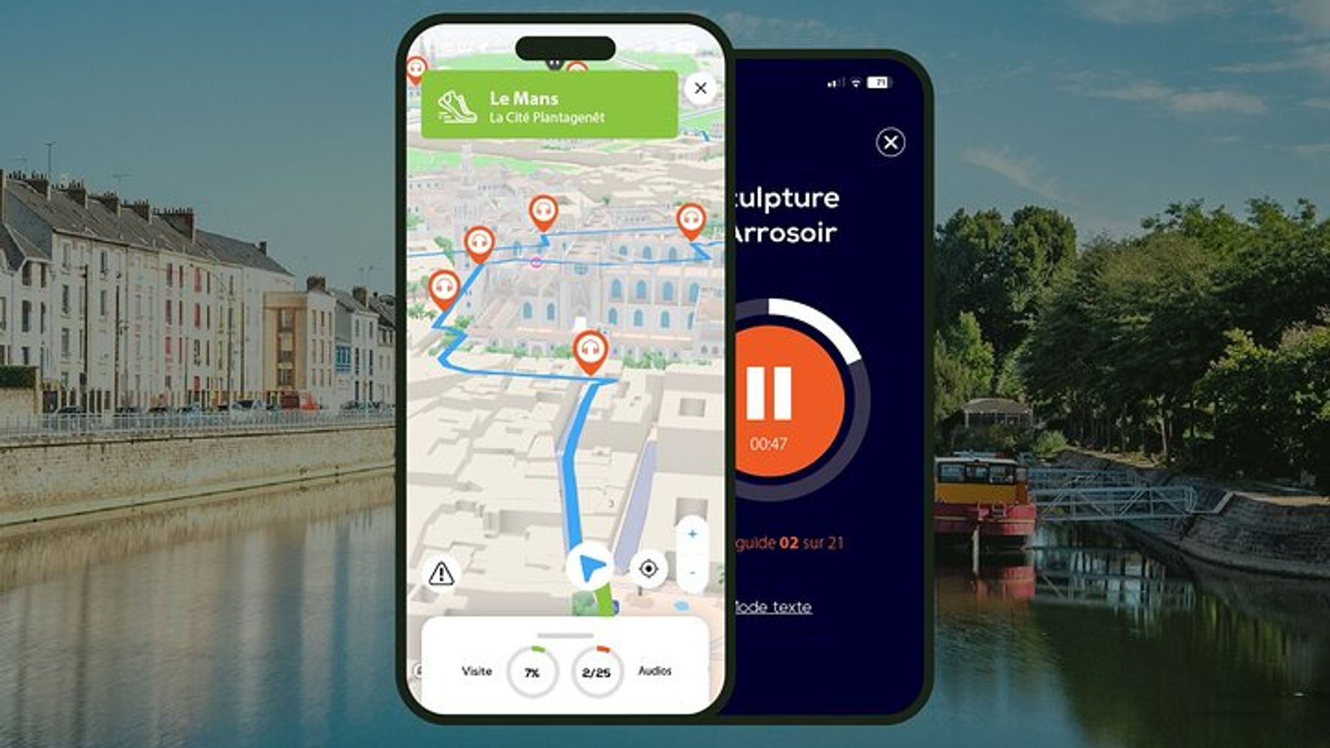 Le Mans: recorrido a pie audioguiado de 1 hora con 20 comentarios de audio