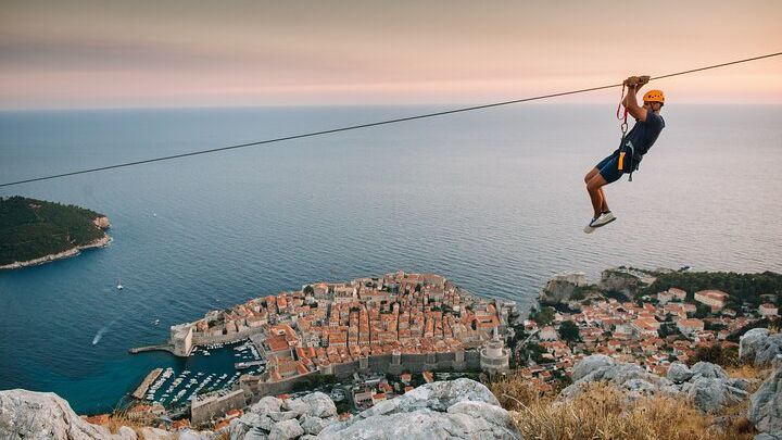 Dubrovnik Zipline Small-Group Experience with Sunset Drinks