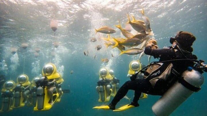 Guided Underwater Scooter and Snorkeling Activity in St. Thomas