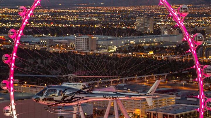 Las Vegas Night Strip Helicopter Flight Tour with Optional Dinner