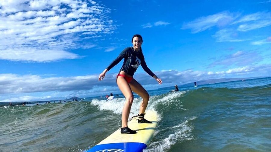 Group Surf Lesson at Kalama Beach in Kihei
