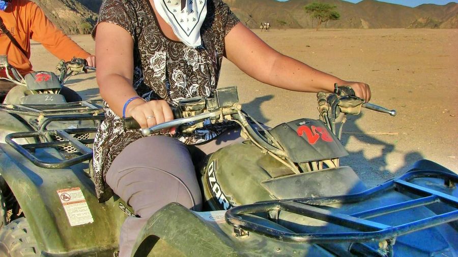 Quad sunset with barbecue and camel riding in Marsa Alam