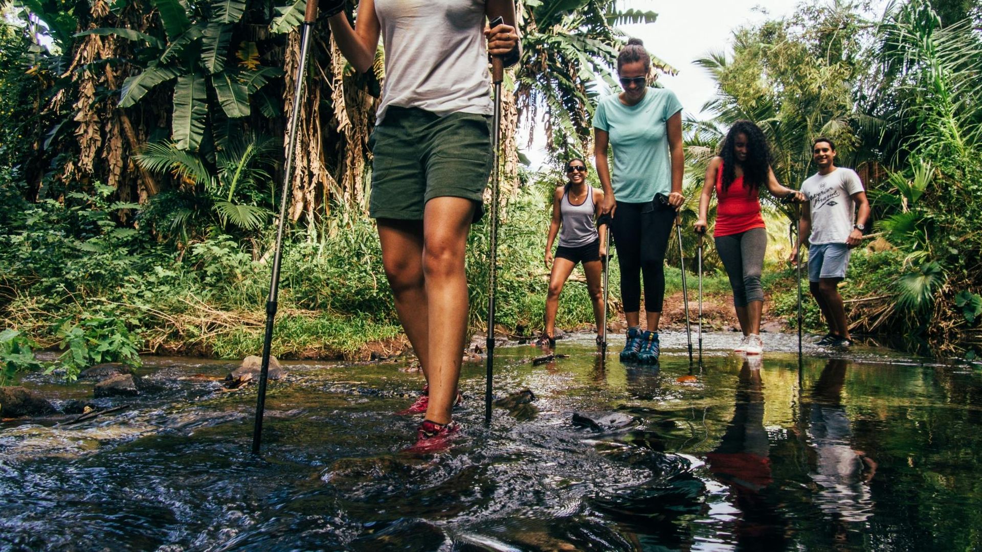 Mauritius waterfall trekking at Bel Ombre Nature Reserve
