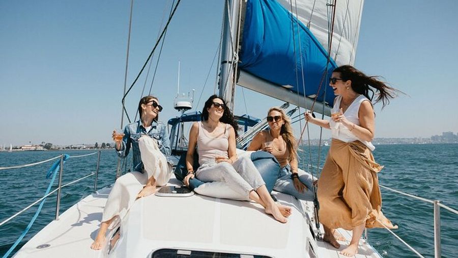 Daytime Sailing Along San Diego's Skyline