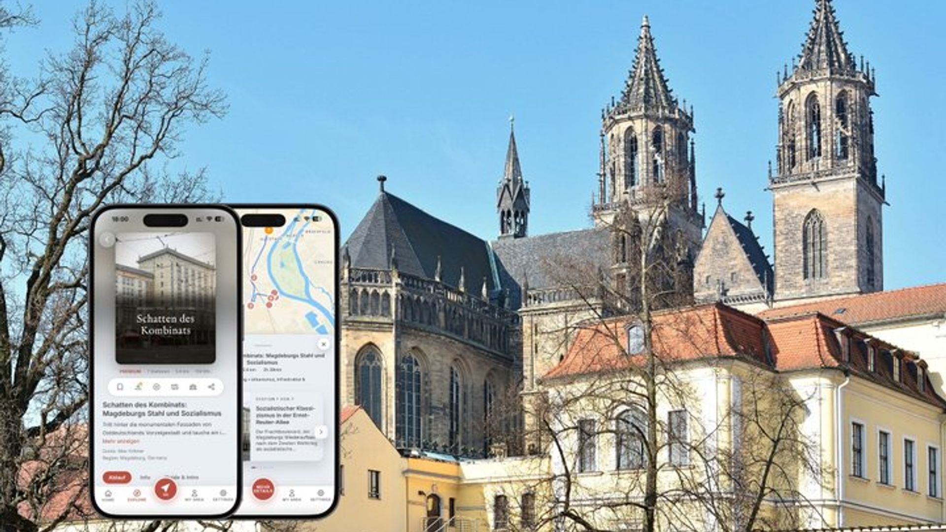 Self-guided podcast tour of Magdeburg's steel and socialism