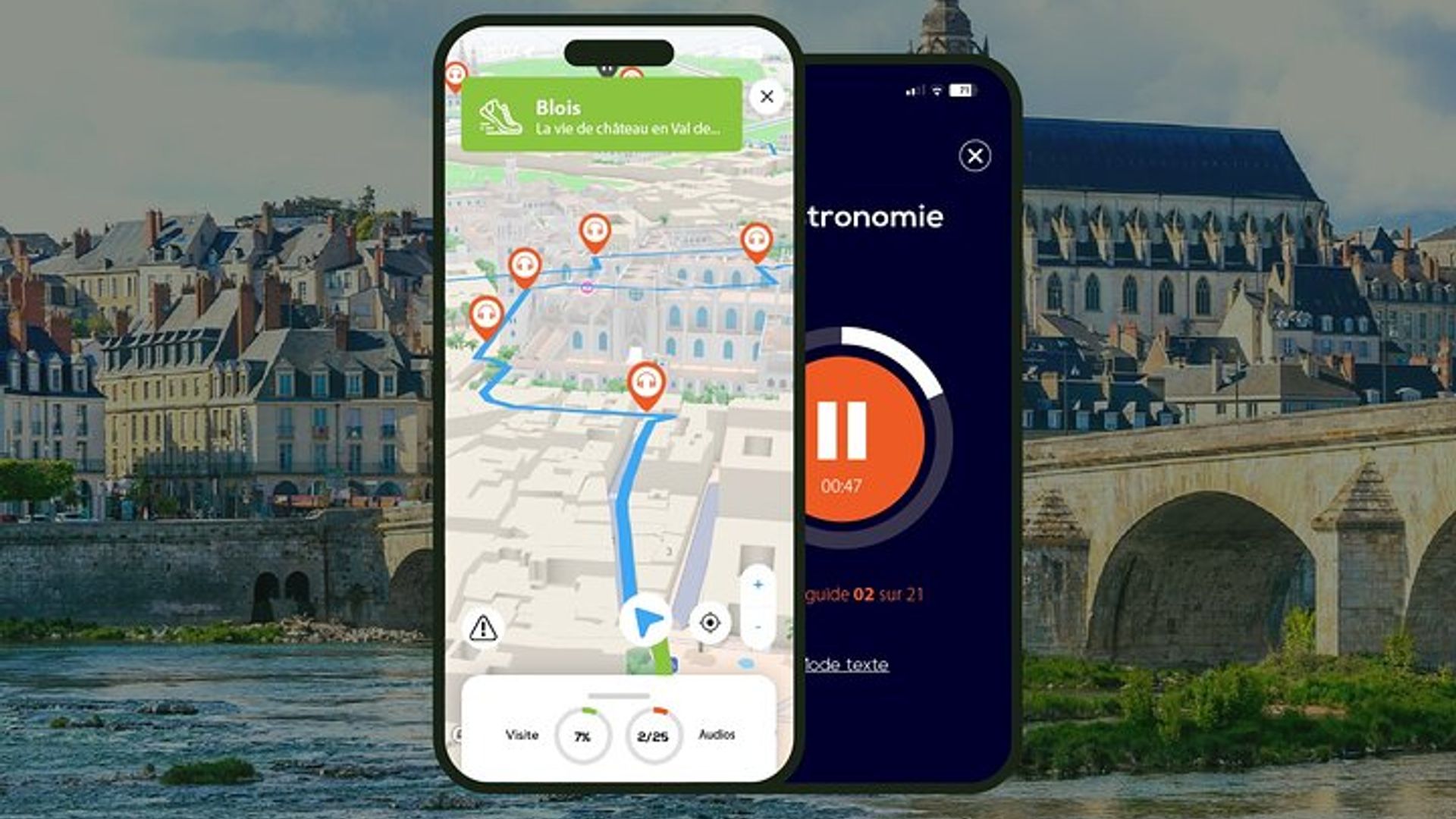 Blois Visite audioguidée à pied 1h45 et 22 commentaires audios