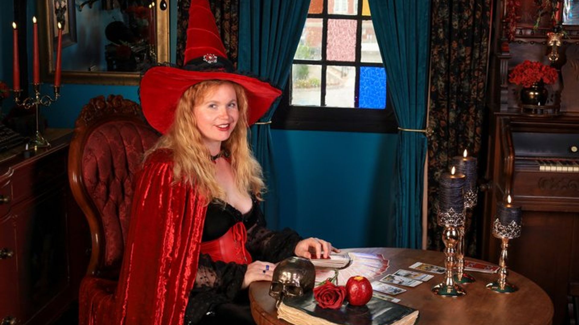 Séance photo de la sorcière du village d'Olde Salem