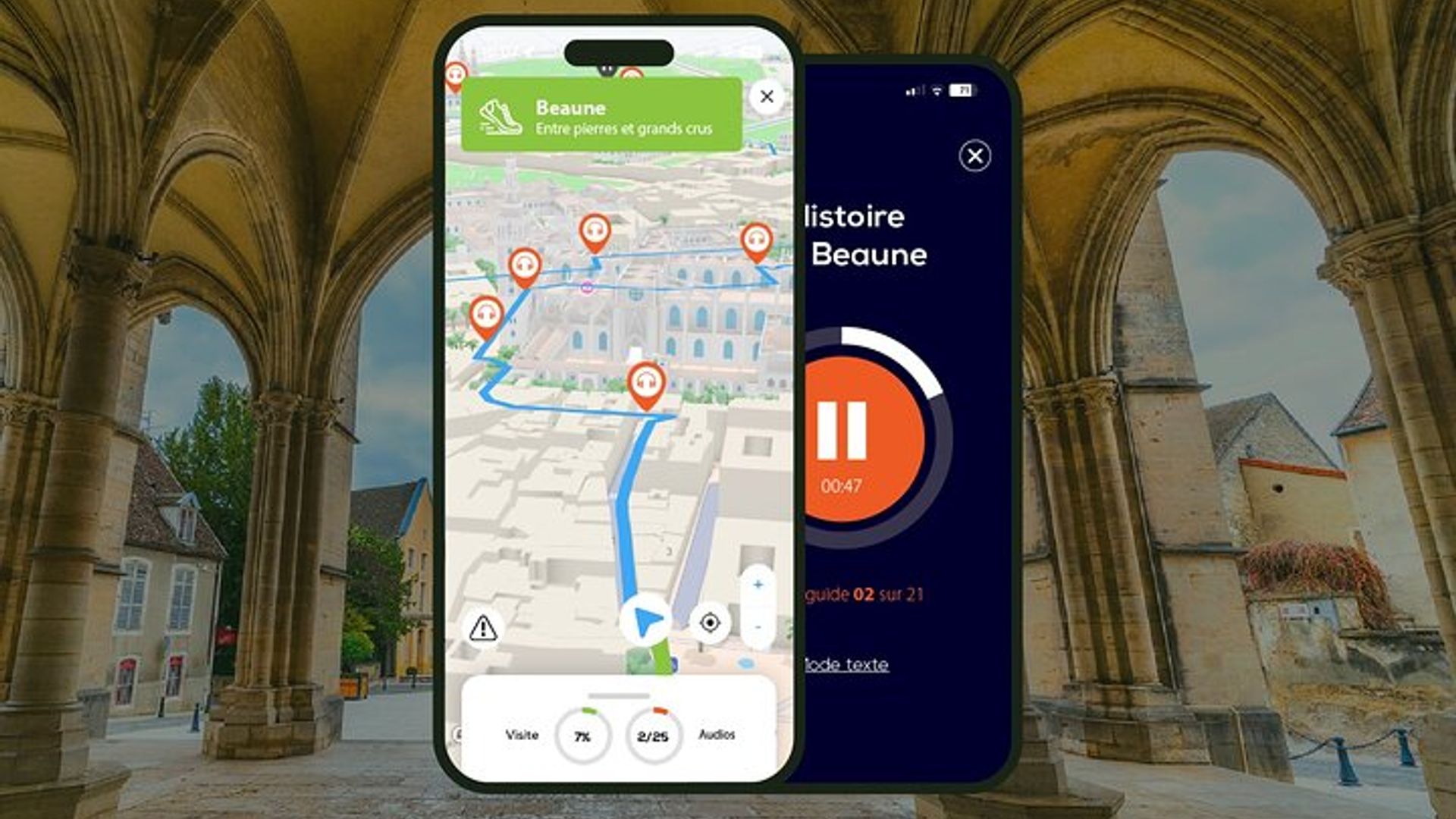 Beaune 1-hour audio guided walking tour and 19 audio commentaries