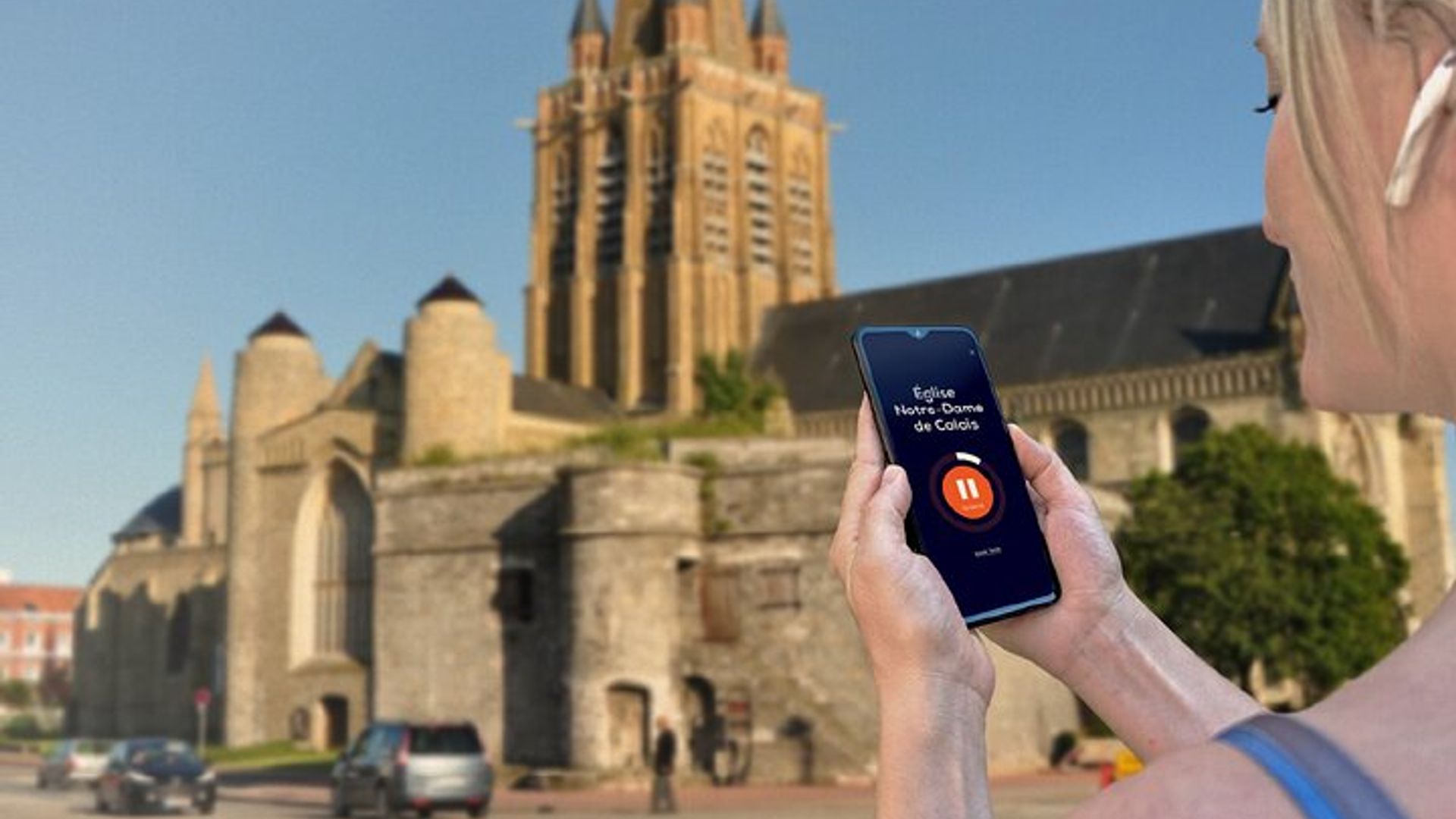 Calais Audio guided walking tour 2h15 and 24 audio comments