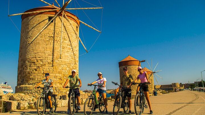 Rhodes Small-Group-Sunset Highlights E-Bike Tour