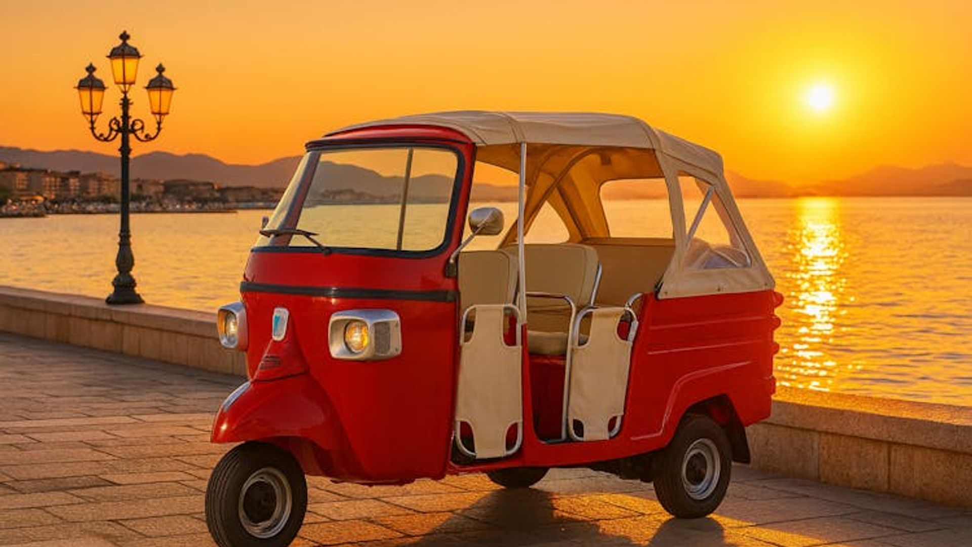 Tour of Olbia in Tuk-Tuk with a stop at Pittulongu beach