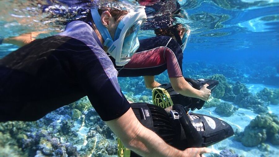 Moorea Morning Sea Scooter Snorkel Tour with Hotel Transfers