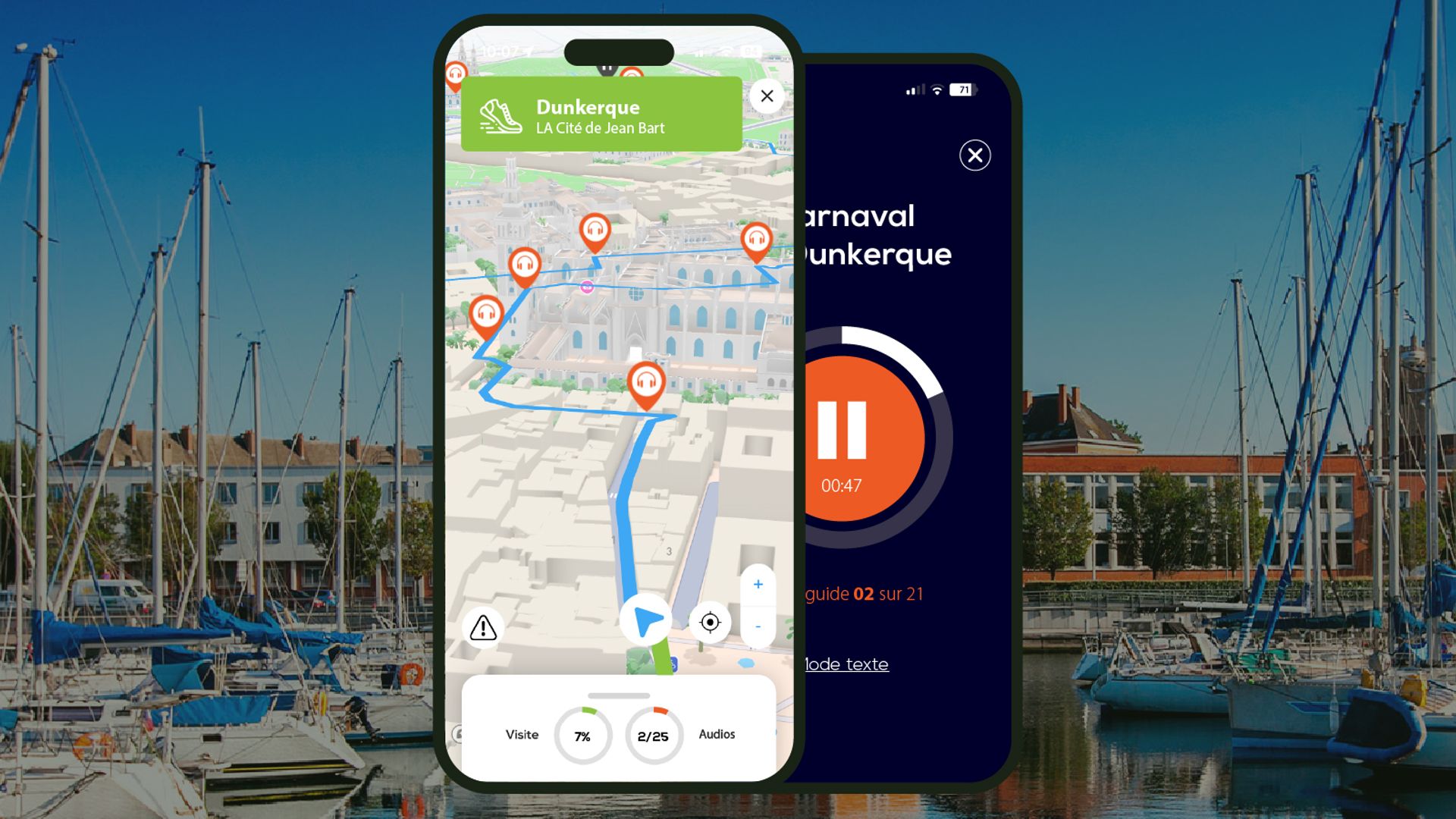 Dunkerque: Audio Guided Walking Tour (3:10 - 22 audio comments)