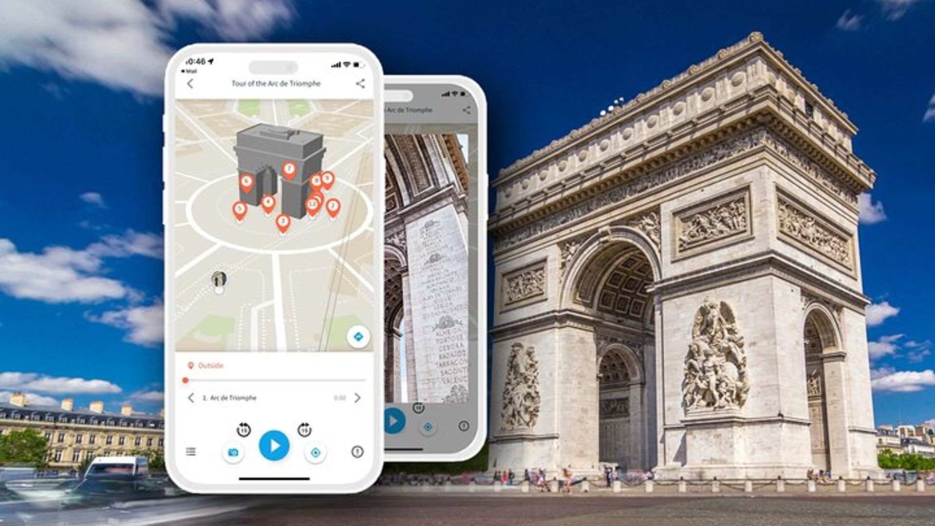Arc de Triomphe in Paris Walking Tour with Audioguide (no ticket)