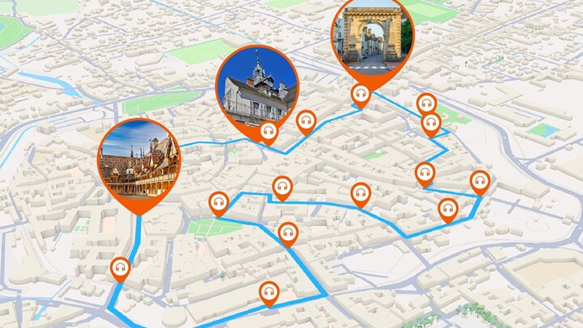 Beaune 1-hour audio guided walking tour and 19 audio commentaries