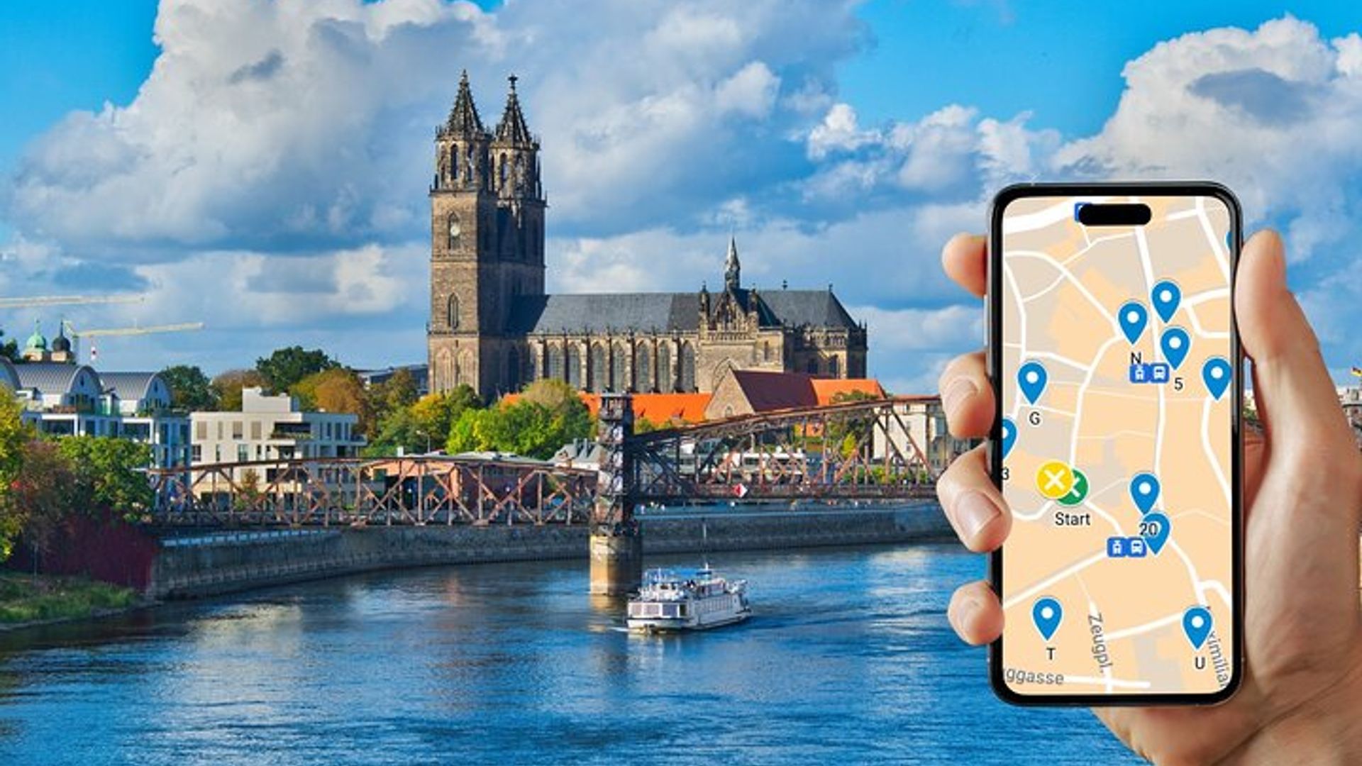 Self-guided scavenger hunt and city game in Magdeburg