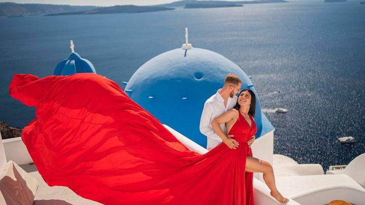 Santorini Flying Dress