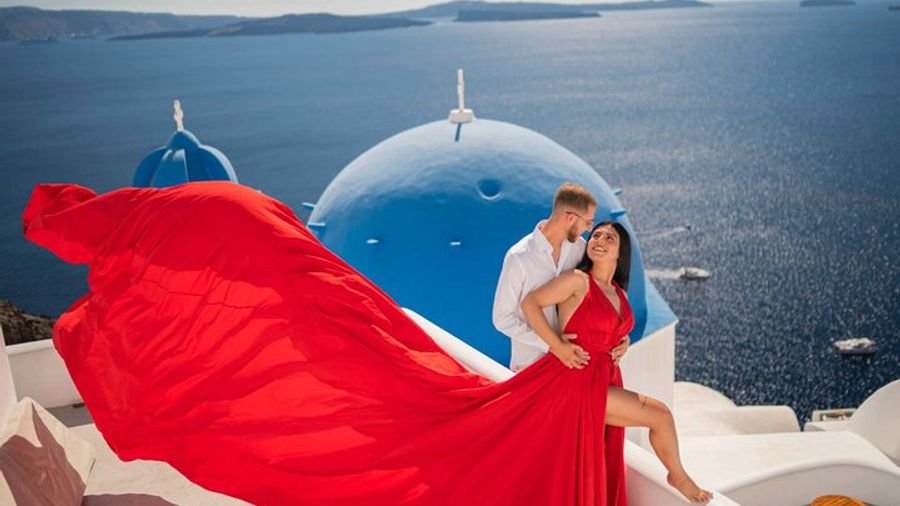 Santorini Flying Dress