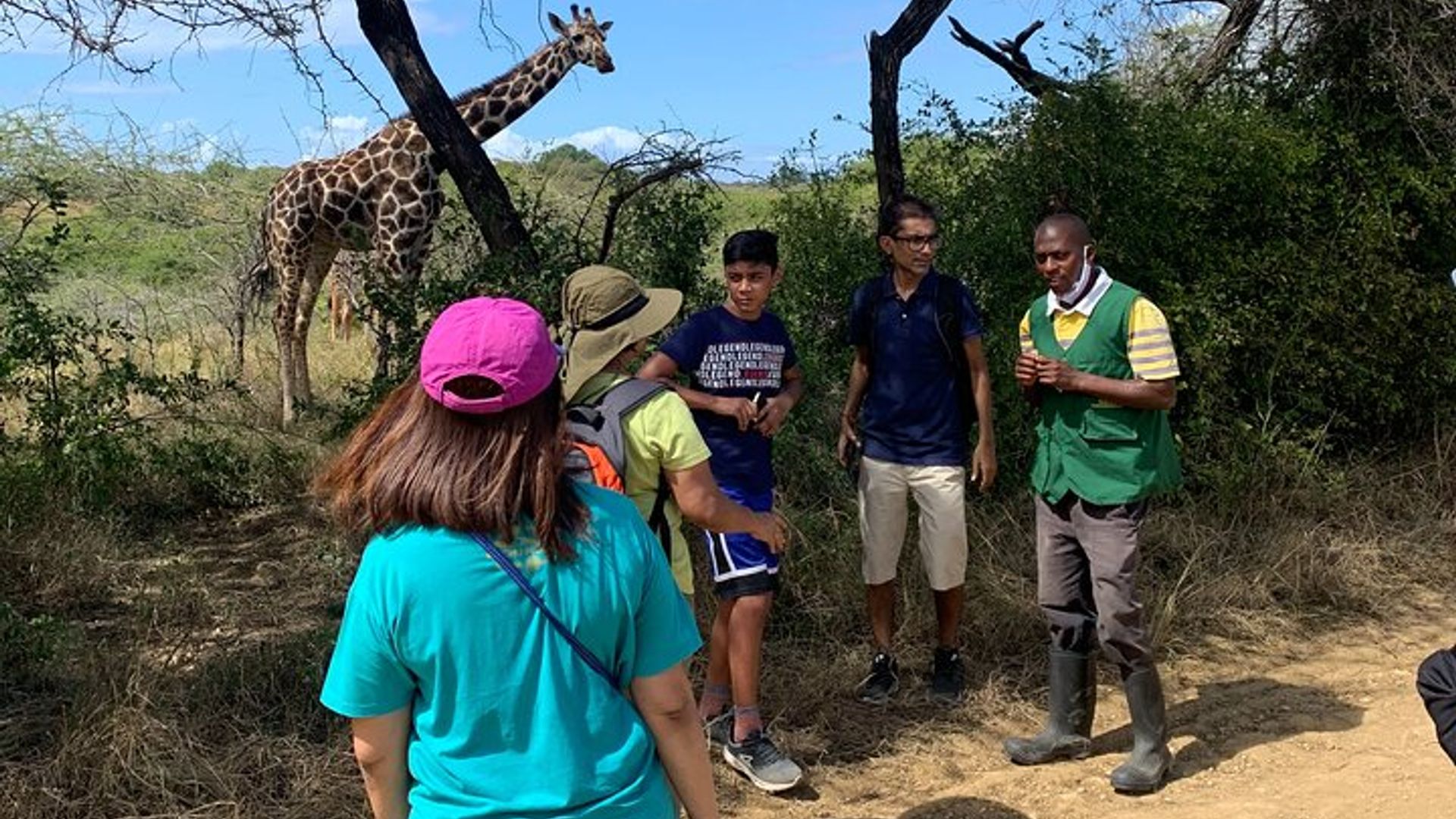 Nature Walk with Giraffes in Mombasa