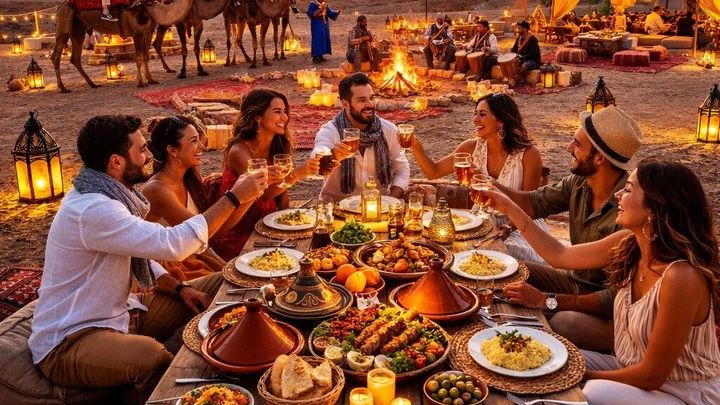 Agafay Desert Sunset Dinner with Camel Ride & Moroccan Live Show
