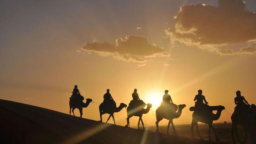 Sunset Camel Ride in the AGAFAY DESERT trip from Marrakech