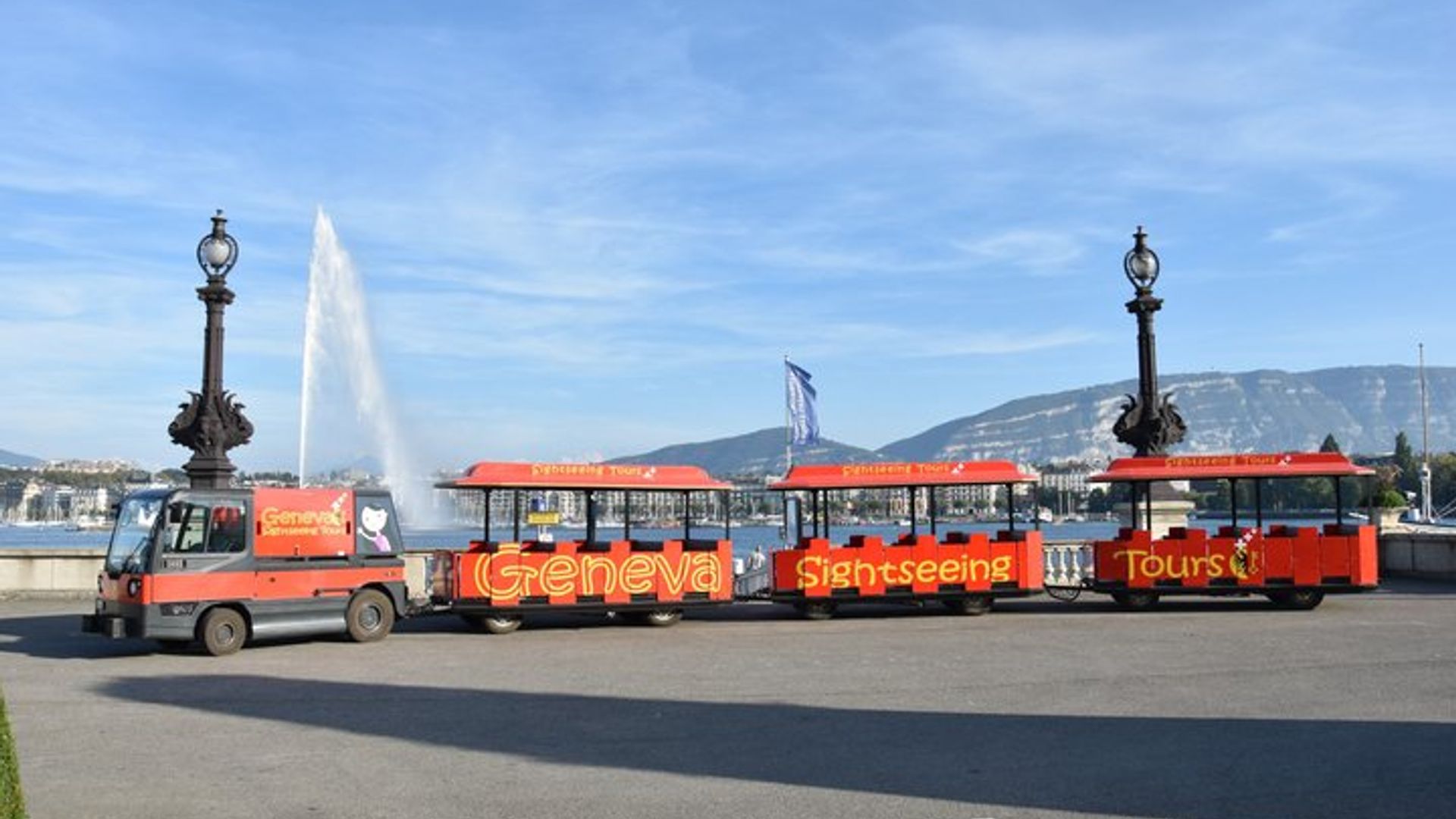 Tour turístico de Ginebra en autobús abierto y mini tren