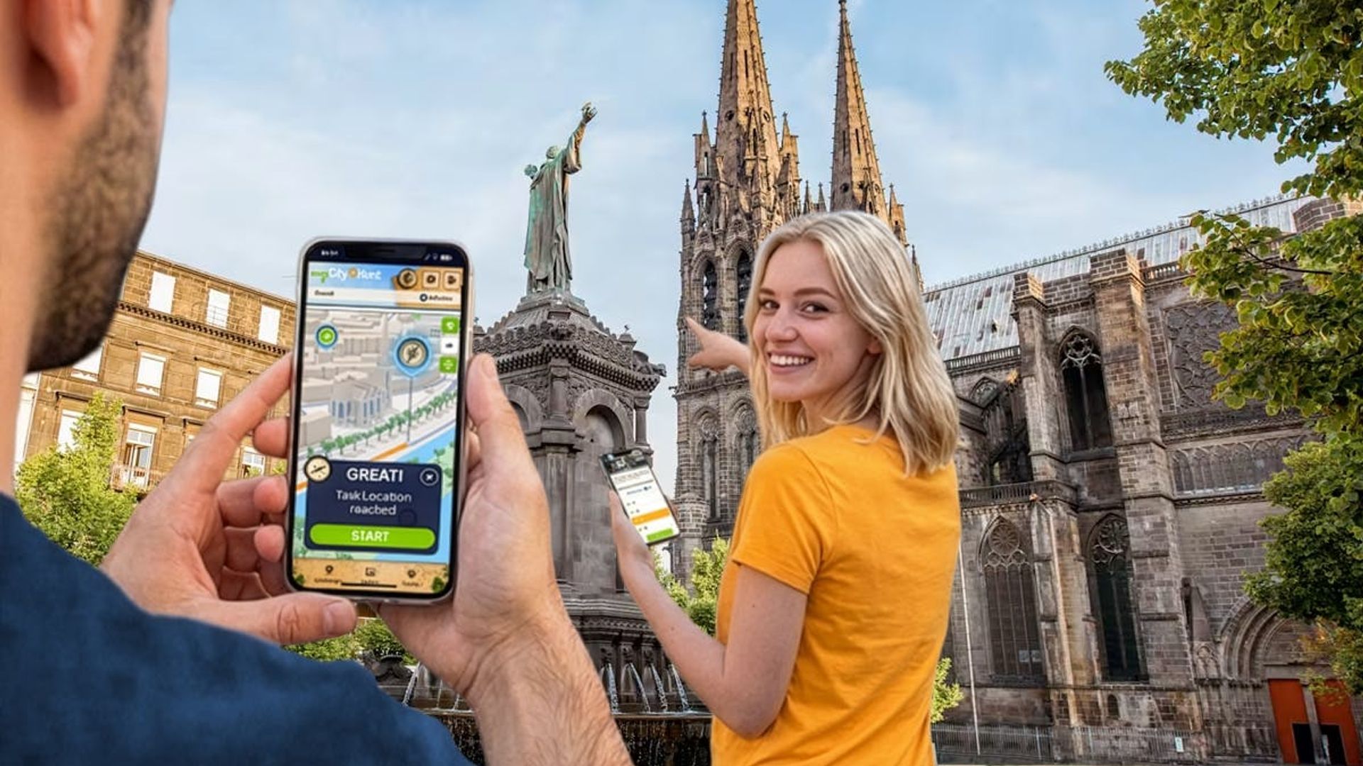 Self-guided digital scavenger hunt in Clermont-Ferrand