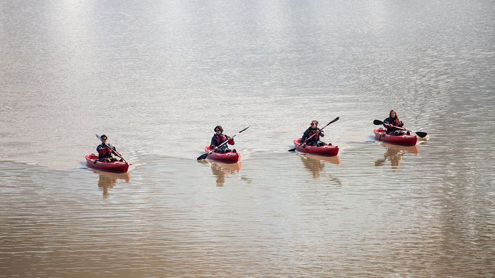 Kayaking by the Glacier