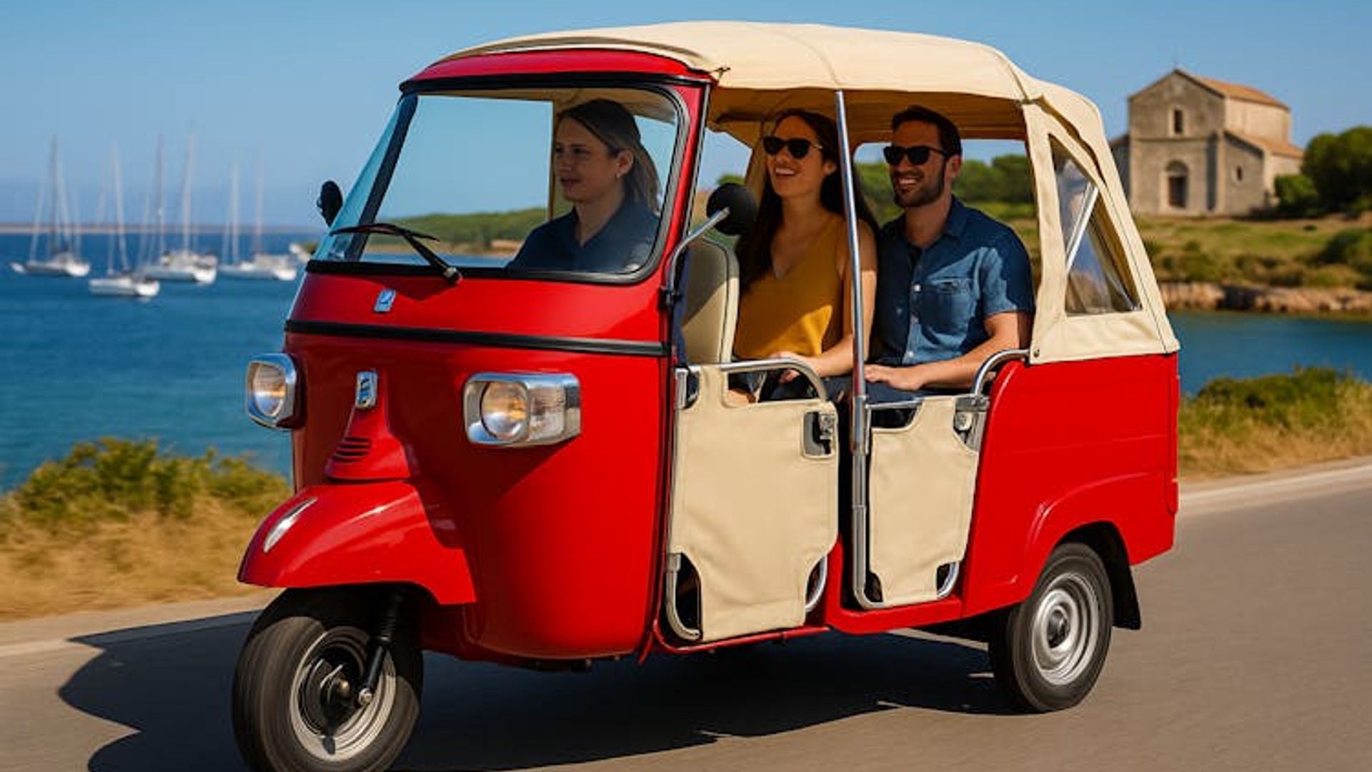Tour di Olbia in Tuk-Tuk con sosta alla spiaggia di Pittulongu